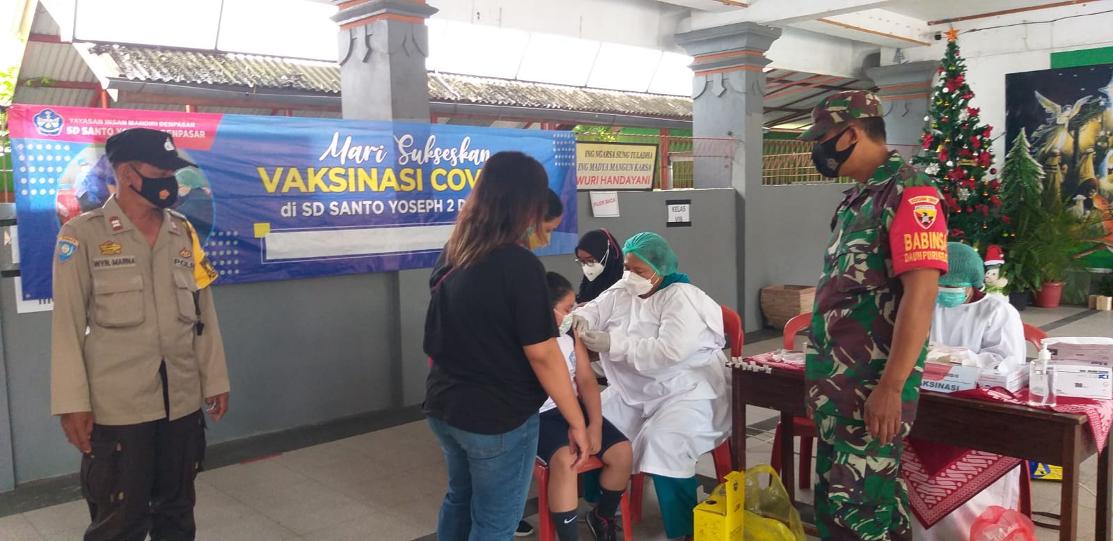 VAKSINASI TAHAP 2 DI SD SANTO YOSEPH 2 DENPASAR