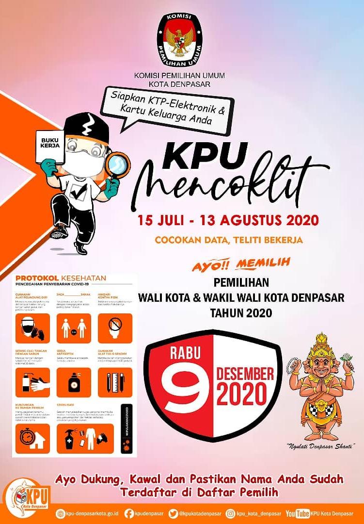 JADWAL PENCOKLITAN PILWALI KOTA DENPASAR TAHUN 2020